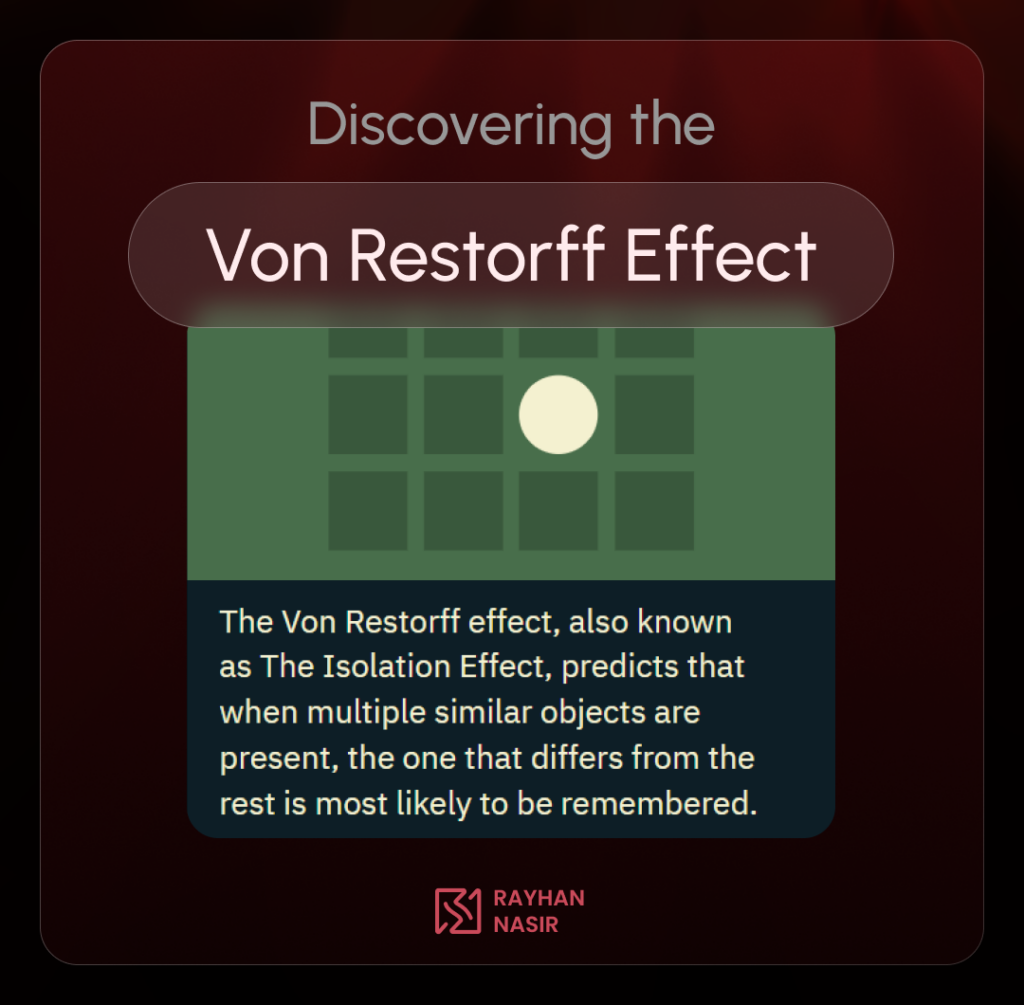 Discovering the Von Restorff Effect
