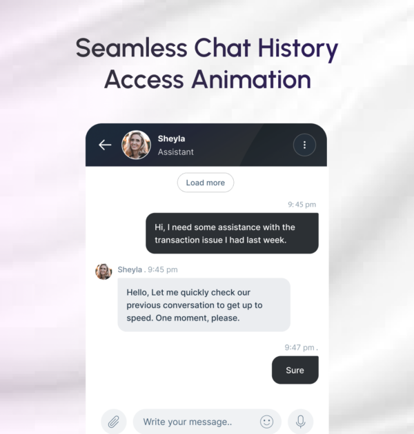 Seamless Chat History Access Animation