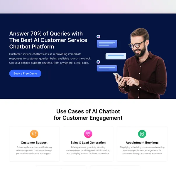 Chatbot - Lead Generation Landing Page