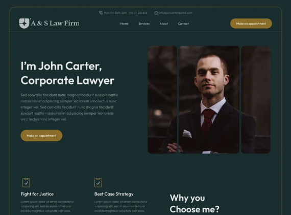 Law Firm Website Landing Page Design