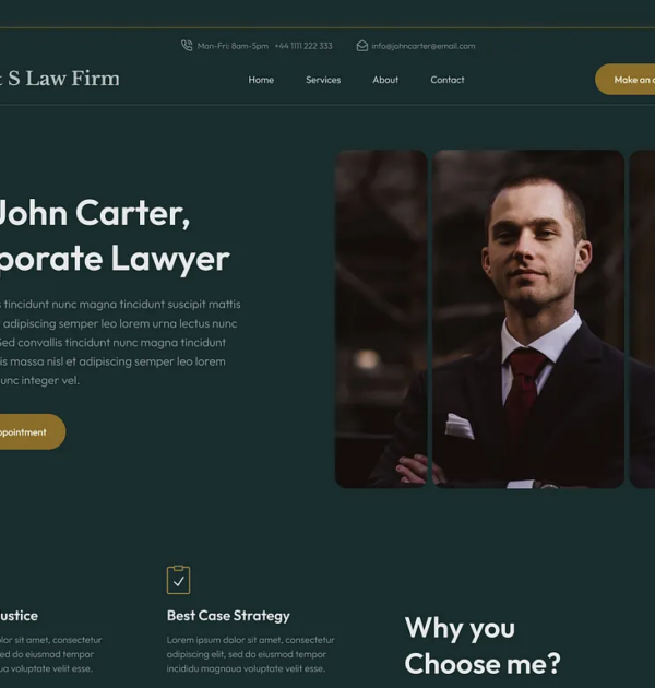 Law Firm Website Landing Page Design