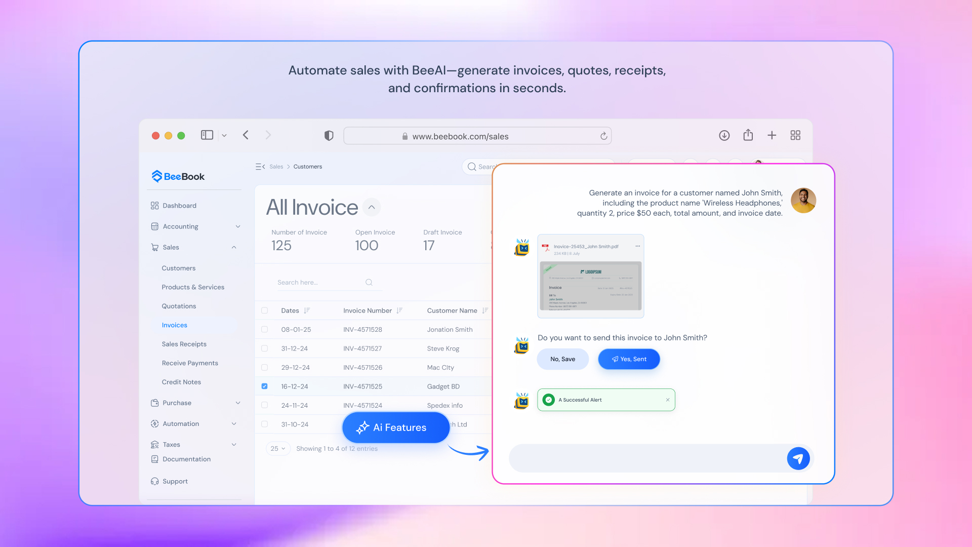 A UX Case Study on Storytelling & Conversion in Beebook’s SaaS Website ai features