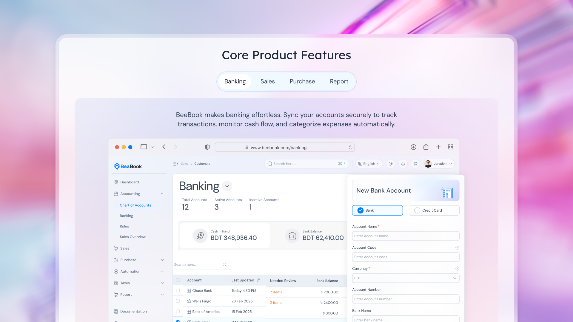 A UX Case Study on Storytelling & Conversion in Beebook’s SaaS Website-core features