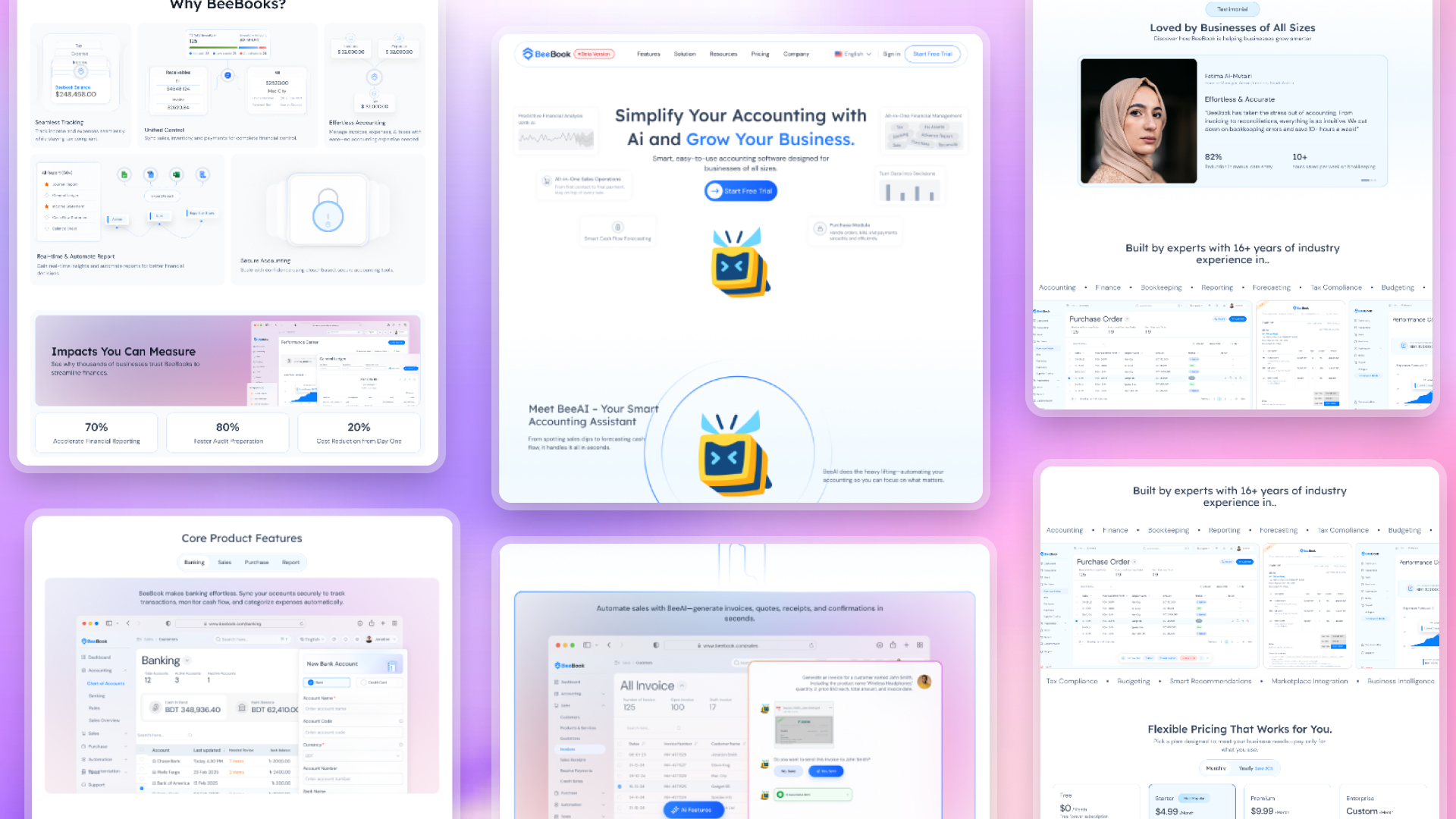 A UX Case Study on Storytelling & Conversion in Beebook’s SaaS Website full mockup