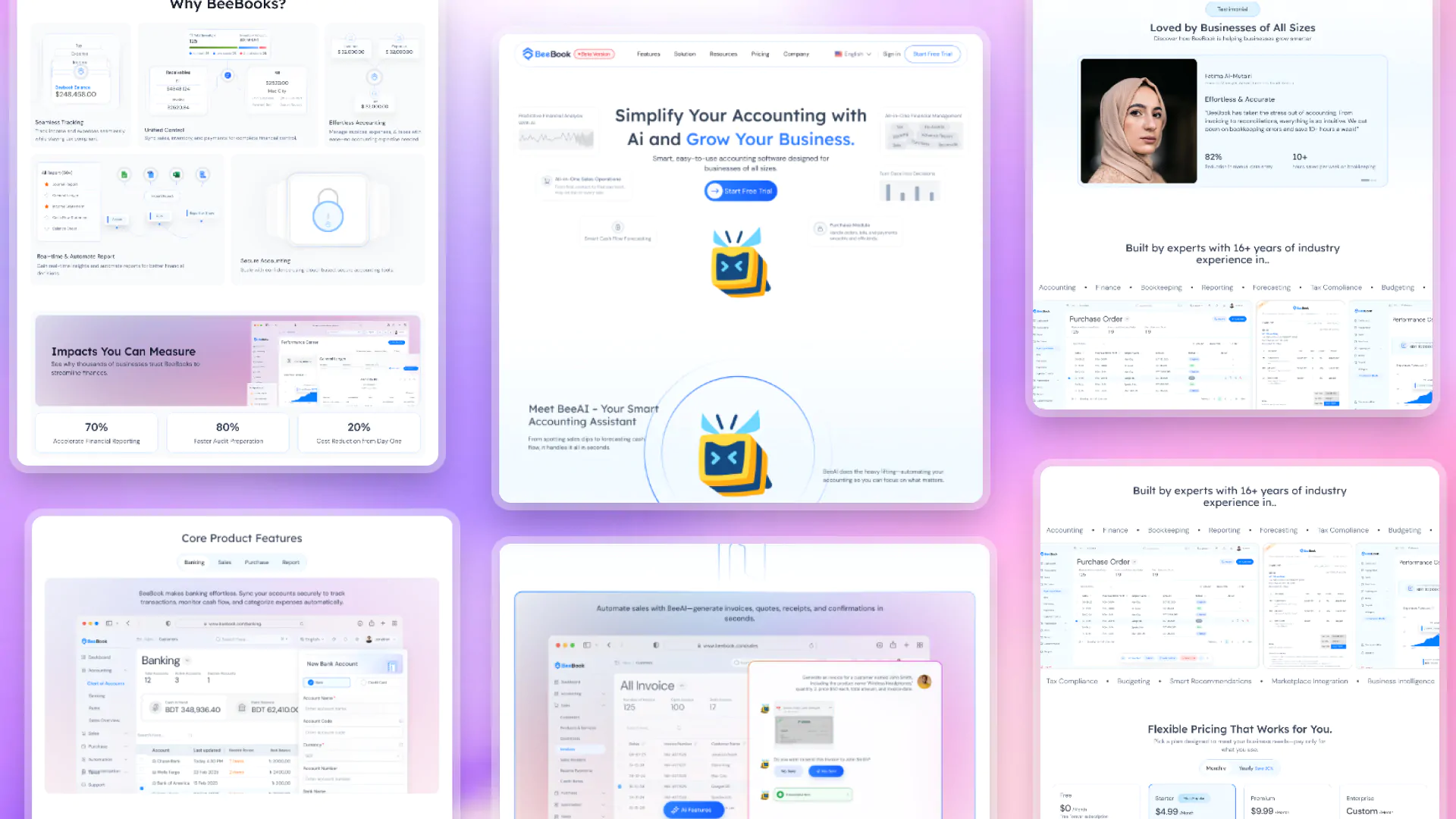 A UX Case Study on Storytelling & Conversion in Beebook’s SaaS Website full mockup