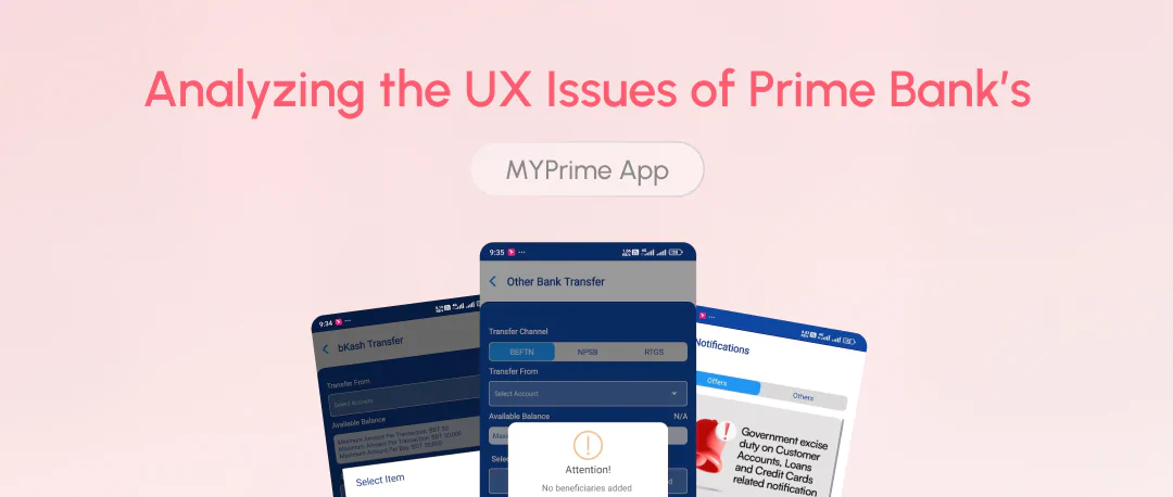 Analyzing the UX Issues of Prime Bank my prime app-cover-page